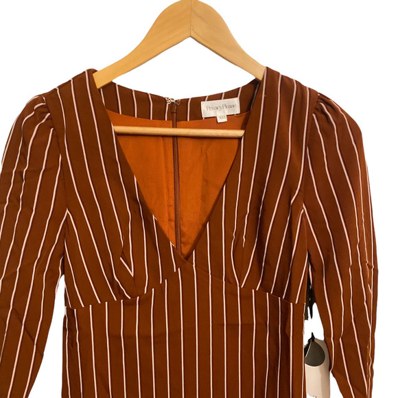 Revolve Privacy Please Curtis Dress Striped Long Sleeve Mini NWT S - Picture 5 of 9